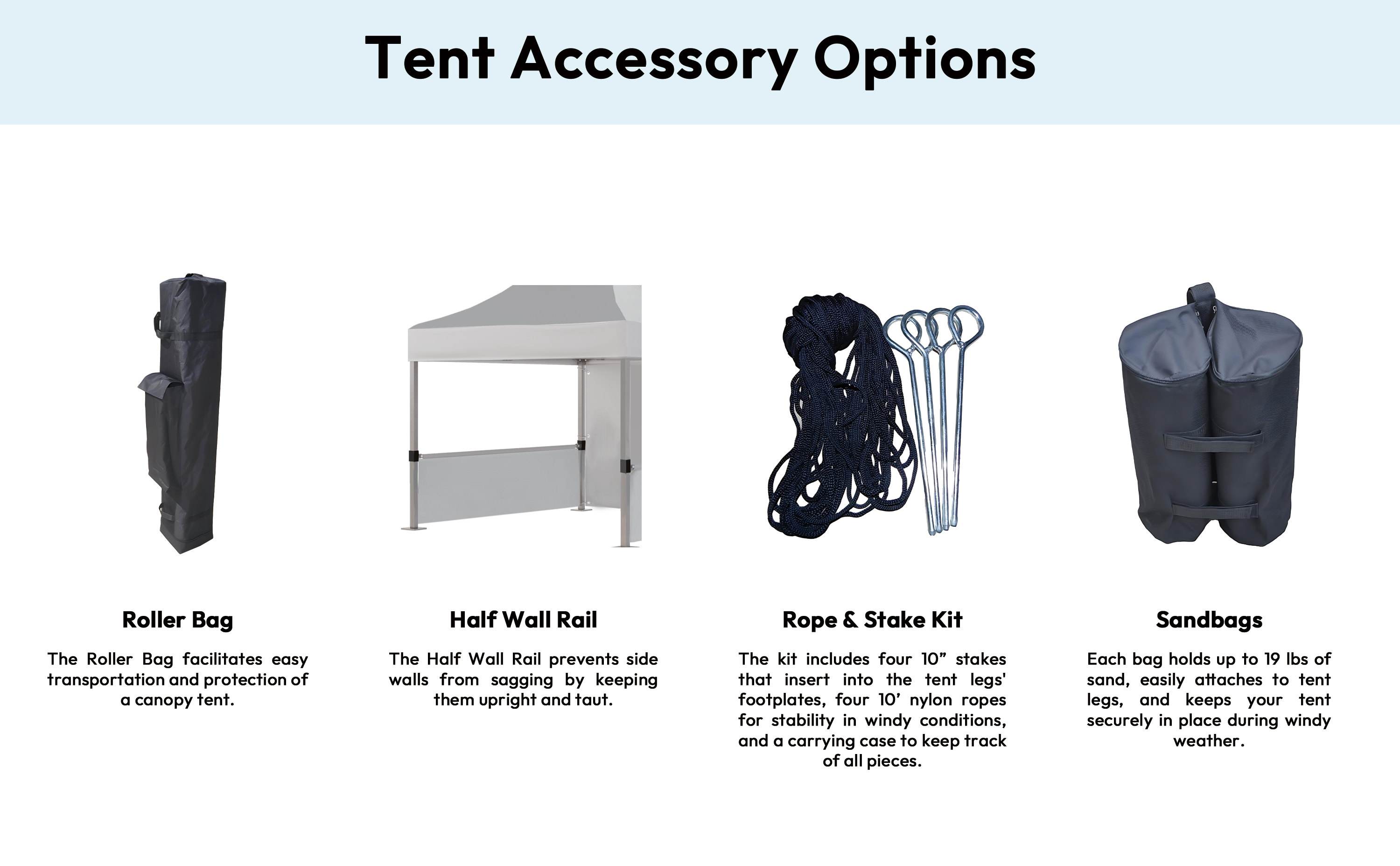 Custom Canopy Tent Accessory Options
